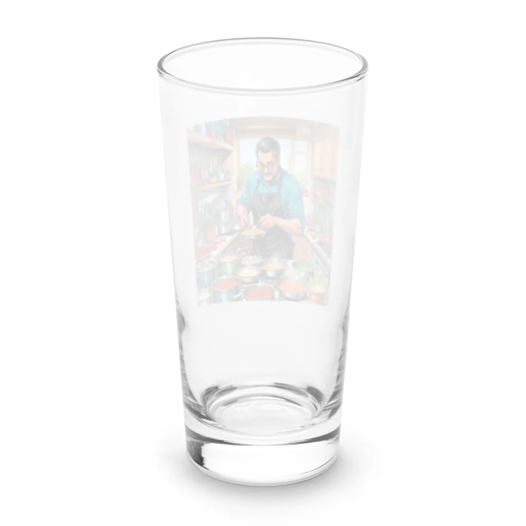 AIおじさんの料理をするおじさん Long Sized Water Glass :back