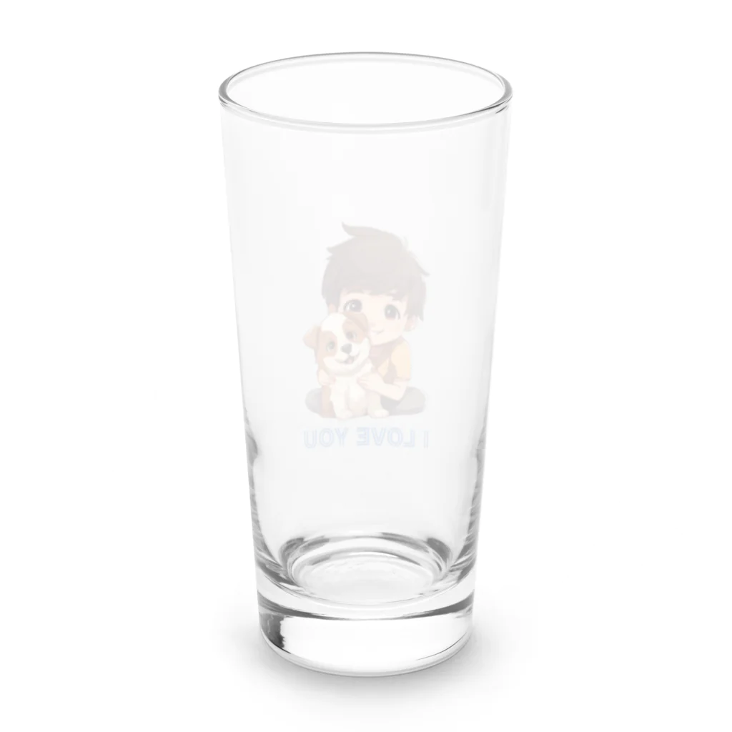 AwagoModeのI LOVE YOU(Dog&Boy) (39) Long Sized Water Glass :back