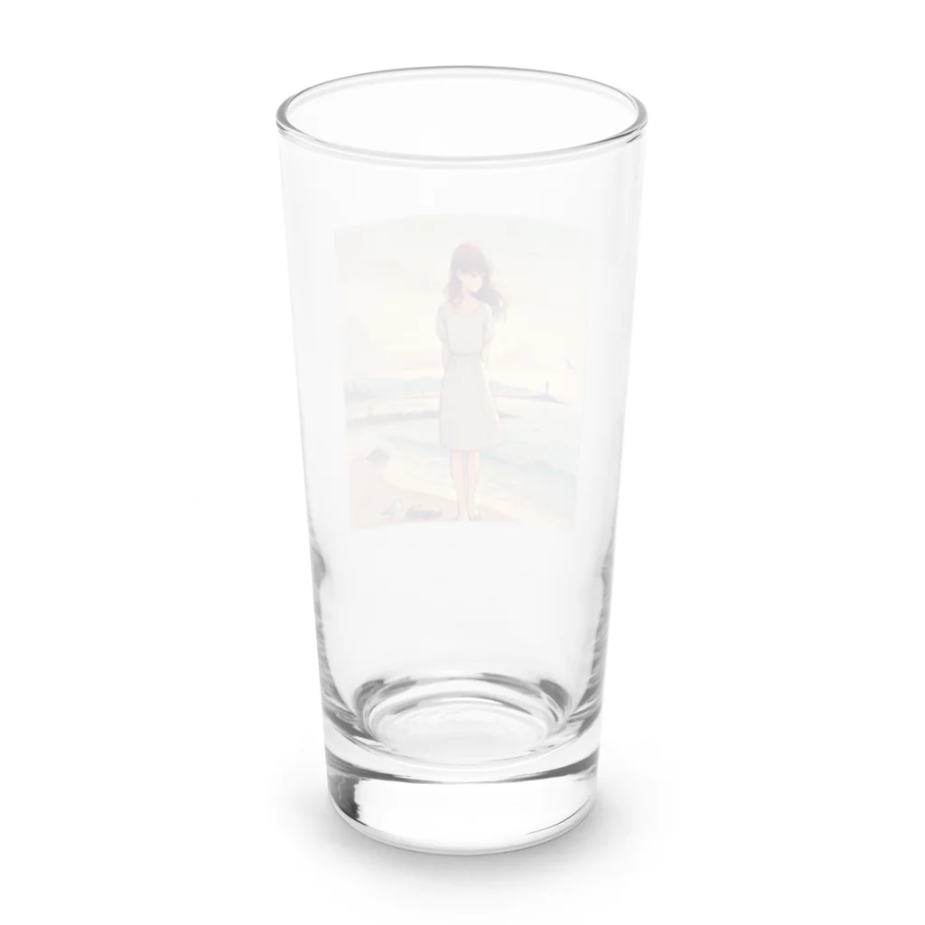 inuneko2004の海辺の女の子 Long Sized Water Glass :back