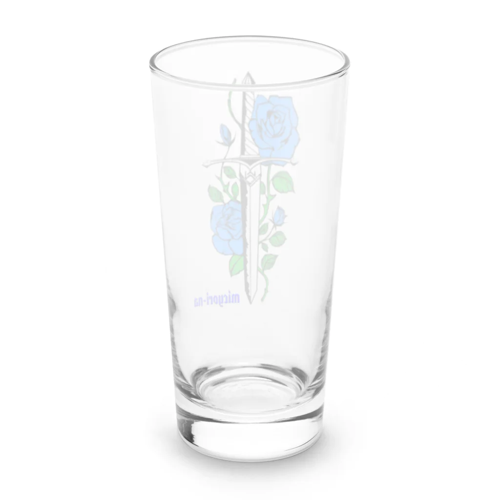 micyorina shopのmicyorina logo 『Blue』 Long Sized Water Glass :back