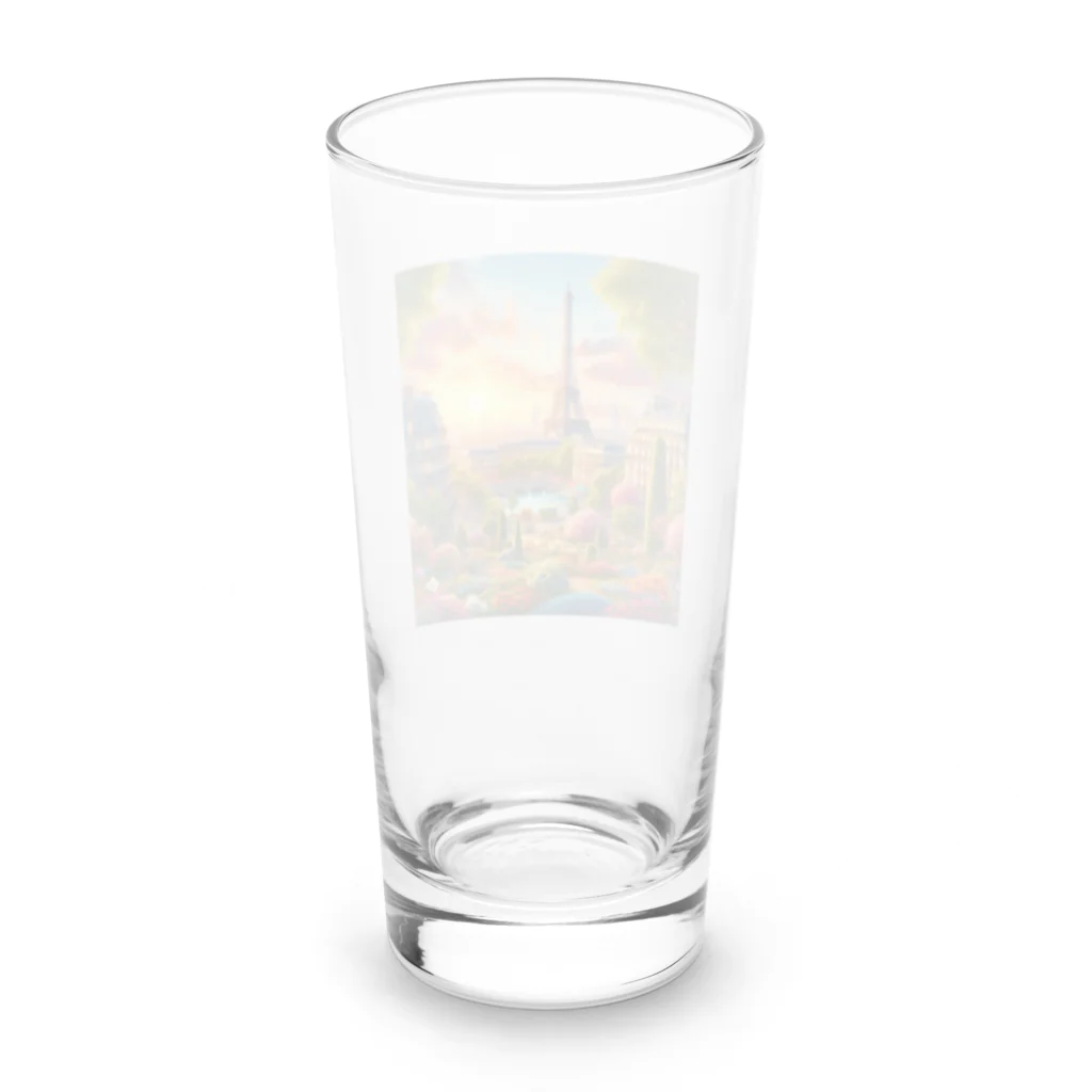 Colorfulのパリの街 Long Sized Water Glass :back