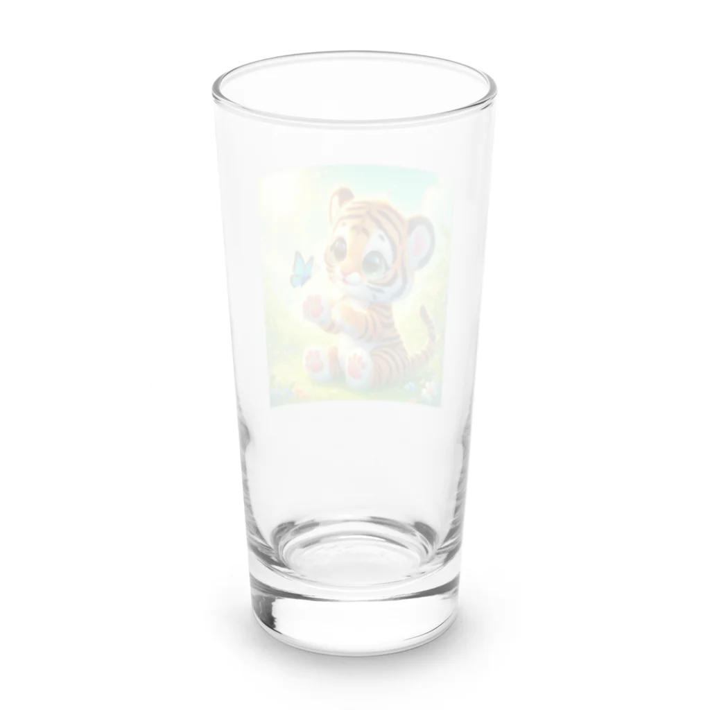 HAYANA.のかわいすぎる虎の赤ちゃん Long Sized Water Glass :back