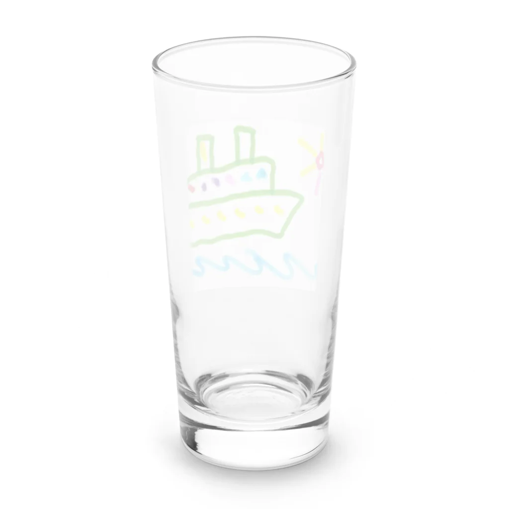 海の幸のクルーズ船 Long Sized Water Glass :back