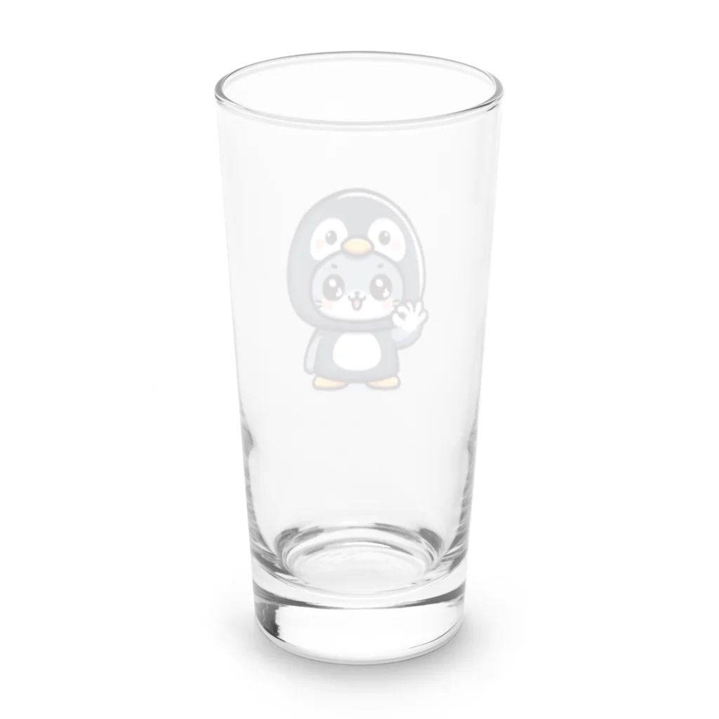 きぐるみあにまるず！のOKサイン着ぐるみネコ Long Sized Water Glass :back