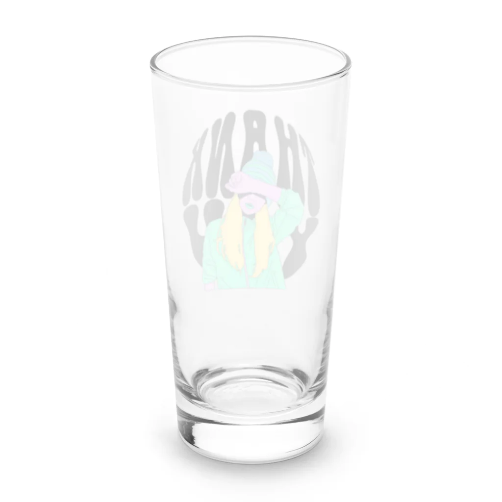 CHIBE86のパステルカラー　thank you Long Sized Water Glass :back