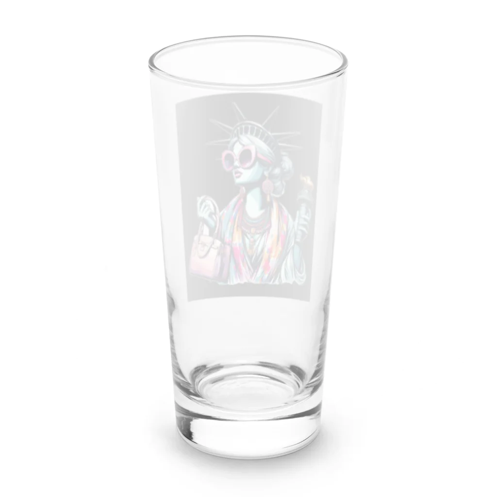 -7-7-7の自由の女神 Long Sized Water Glass :back