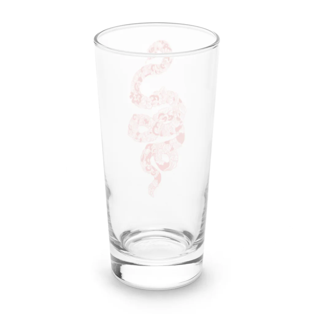 亜月の宝箱の蛇 (赤) Long Sized Water Glass :back