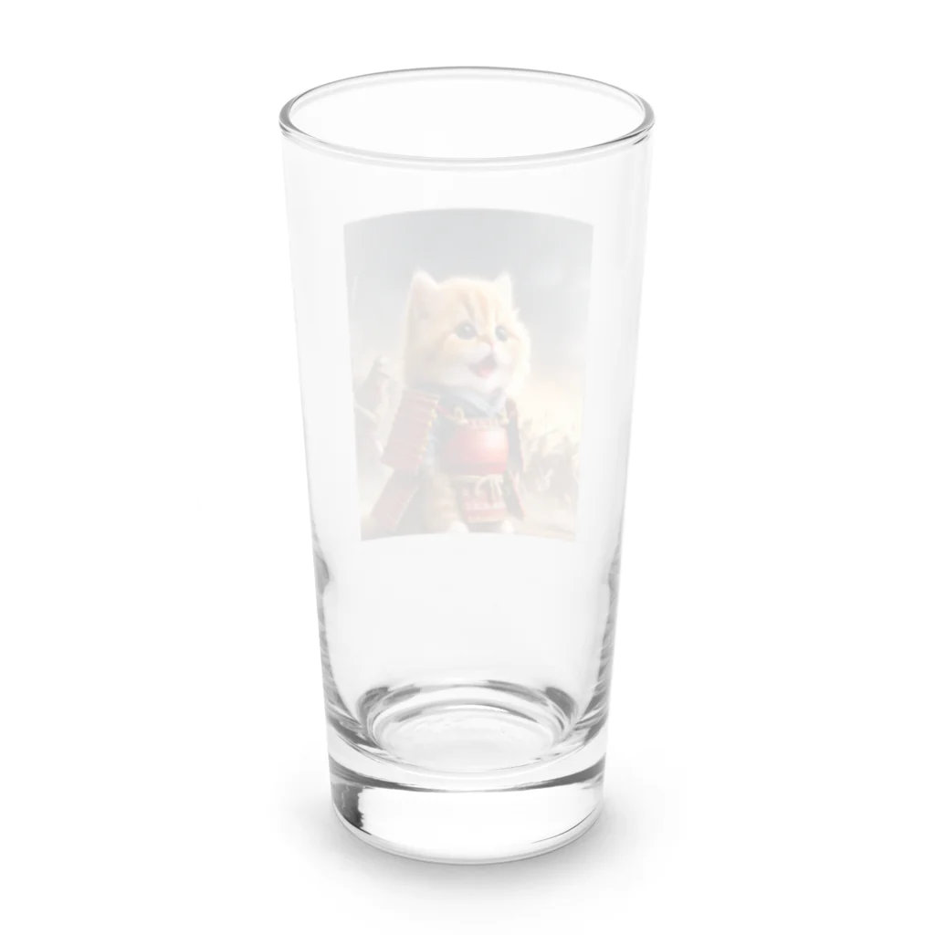 もふもふ日本史の戦ねこ Long Sized Water Glass :back