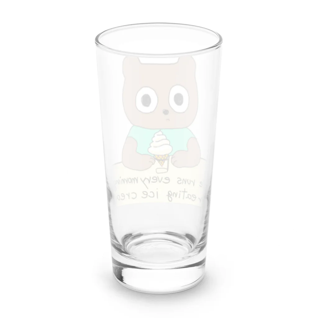 Gahoのアイスクリームクマ Long Sized Water Glass :back