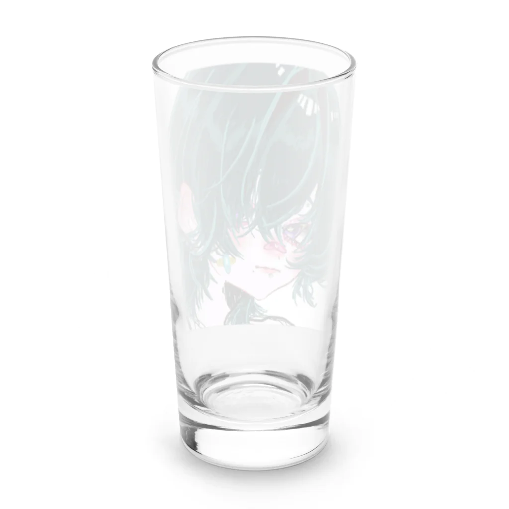 甘崎41.のウルフ少年 Long Sized Water Glass :back