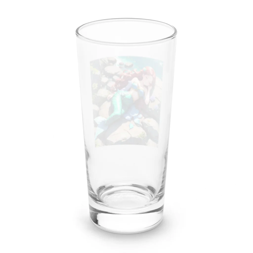 ぴよぴよショップの人魚姫のお昼寝 Long Sized Water Glass :back