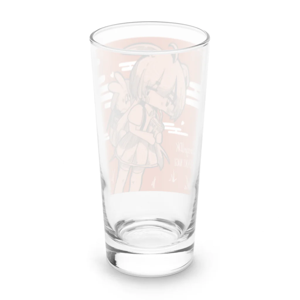 兎月なぎ🐰の青春うさぎの帰り道 Long Sized Water Glass :back