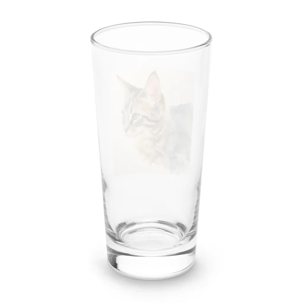 OkometoOmochiの横向き猫 Long Sized Water Glass :back