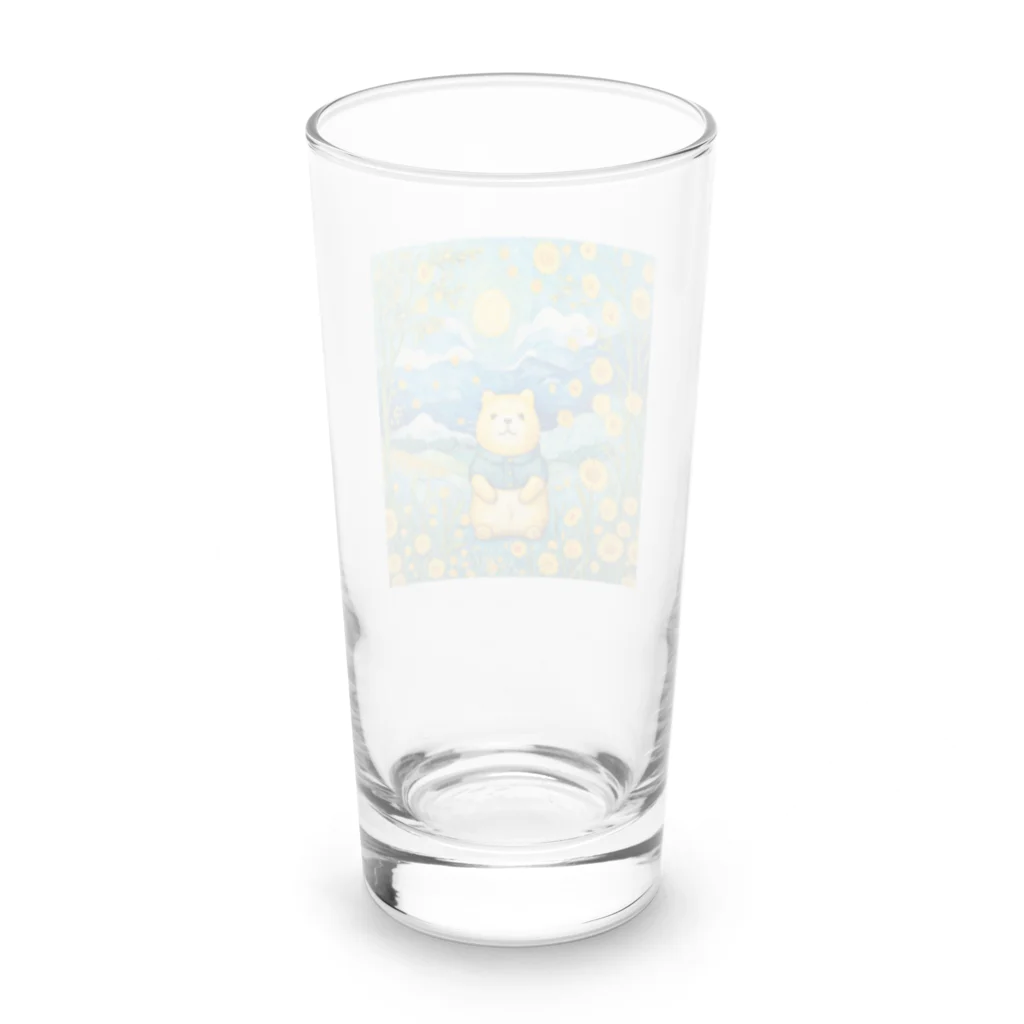 Yumintjの向日葵の中にネコ Long Sized Water Glass :back
