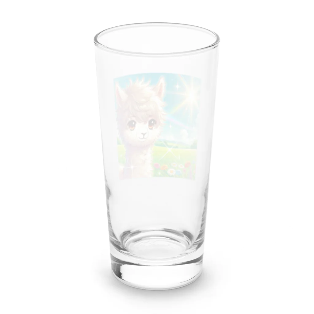 DQ9 TENSIのアニメ風アルパカ Long Sized Water Glass :back