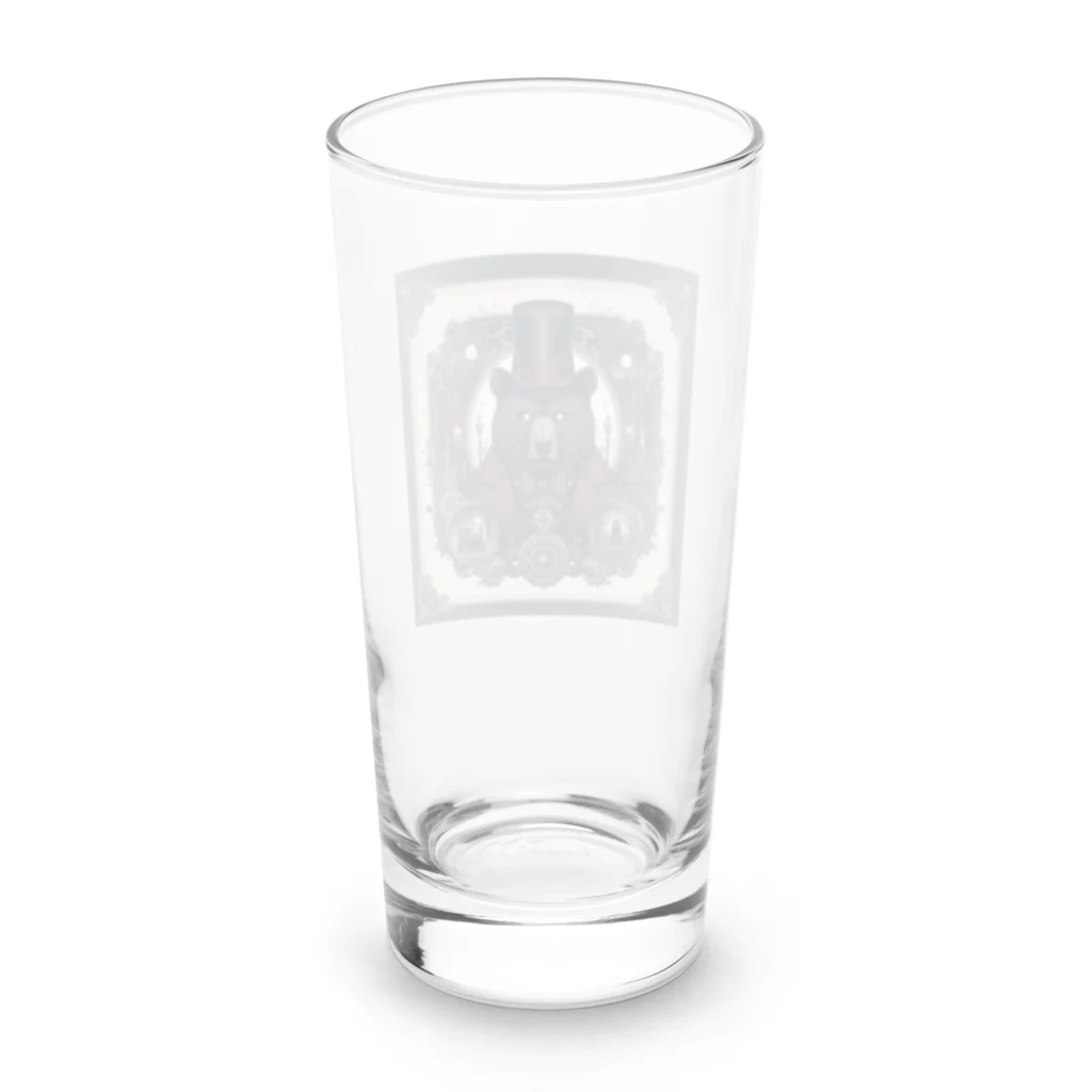 ３月ドラゴンのクマ紳士Ａ Long Sized Water Glass :back