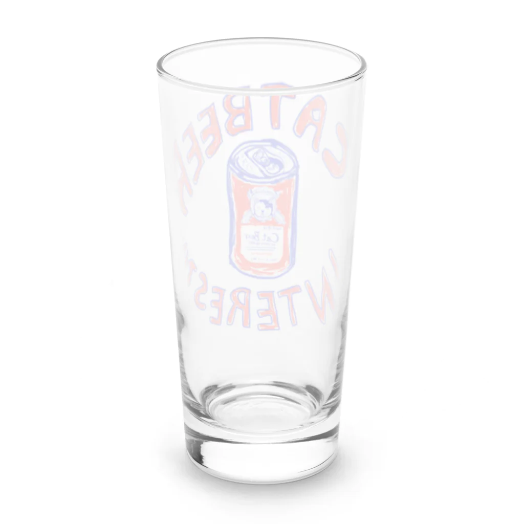 LOVE_BEERのビール猫 Long Sized Water Glass :back
