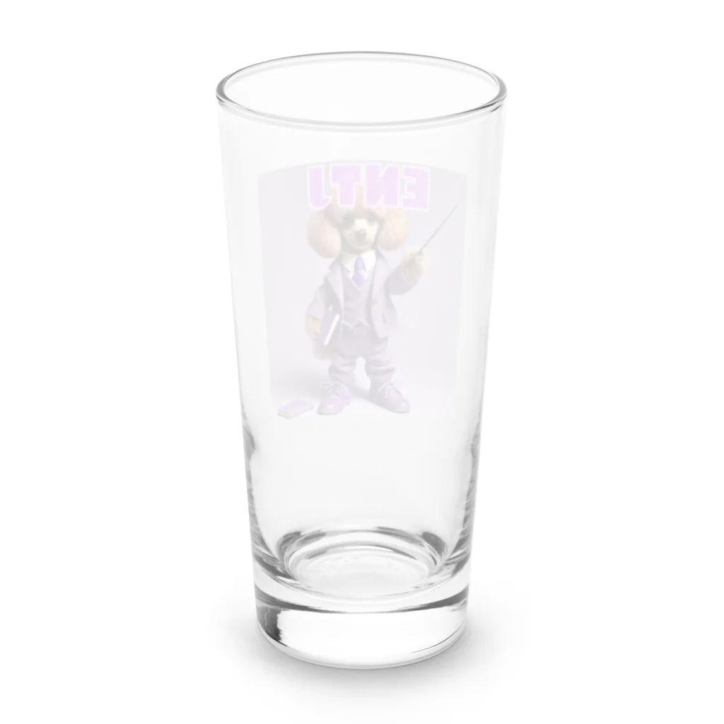 MsArtShopのENTJのトイプードル Long Sized Water Glass :back