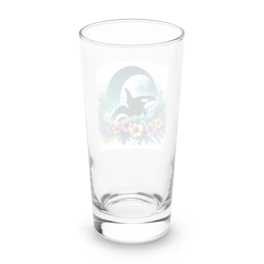 ココナッツアイランド©️のシャチ Long Sized Water Glass :back