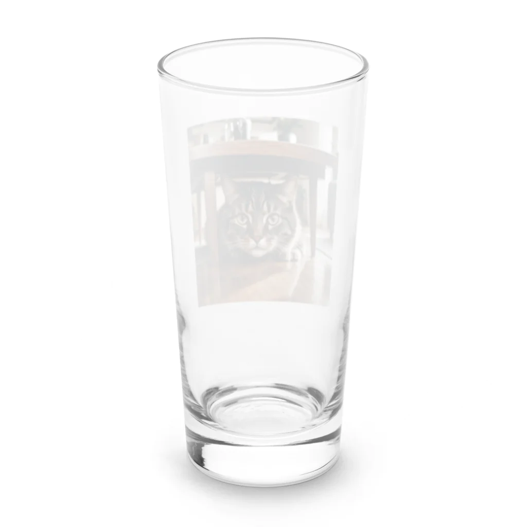 zigerparkの隠れる猫 Long Sized Water Glass :back