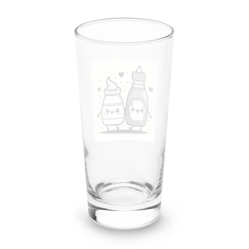 chirimenjarincoのケチャとマヨものくろ Long Sized Water Glass :back