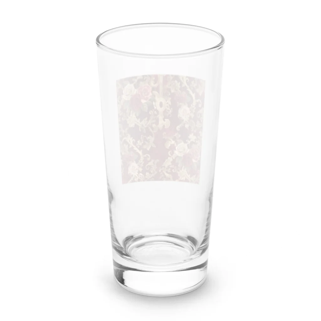 オンラインショップイエローリーフの赤い薔薇　白い薔薇　鍵　可愛い　 Long Sized Water Glass :back