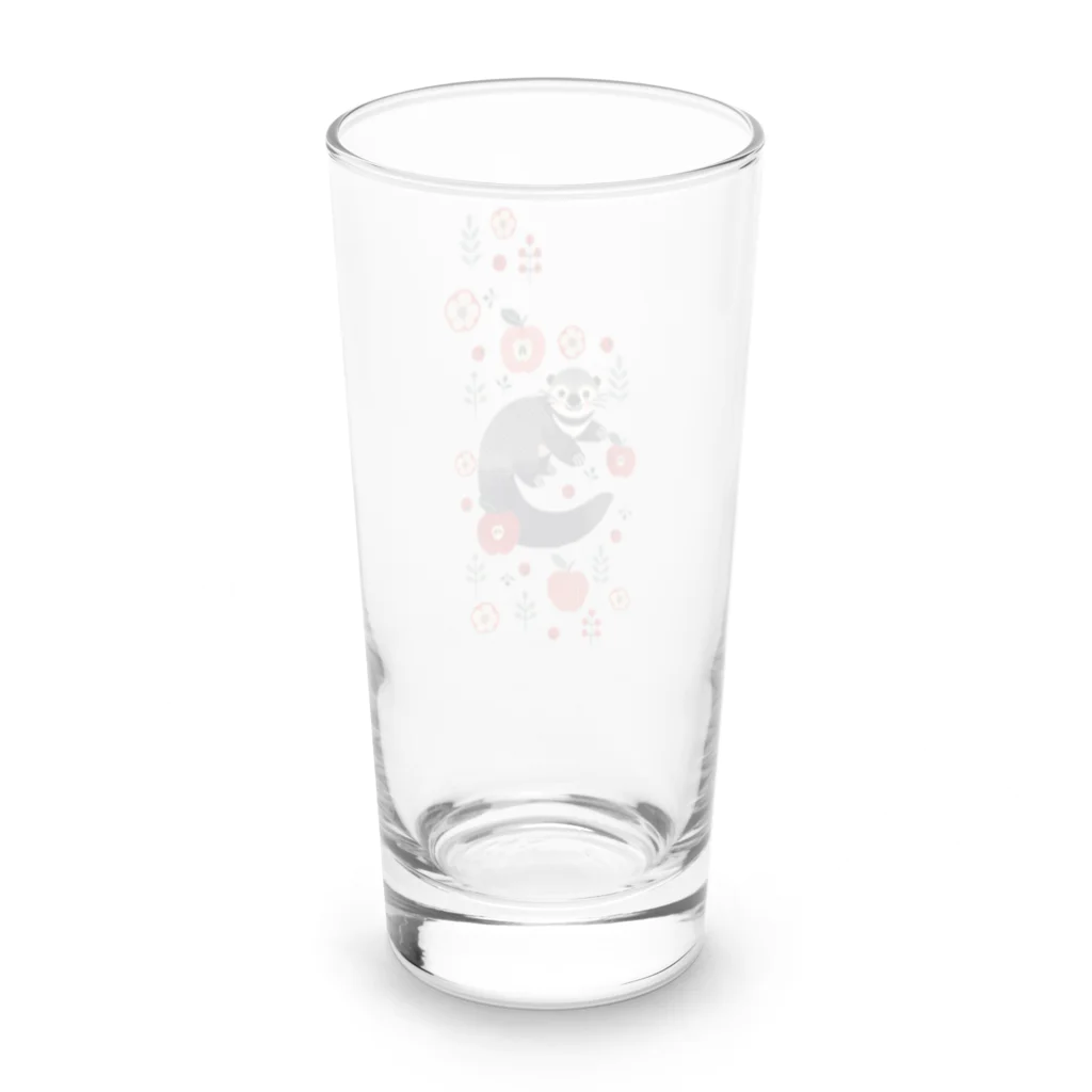 ビントロング🍿🐈‍⬛のりんご大好きビントロング Long Sized Water Glass :back