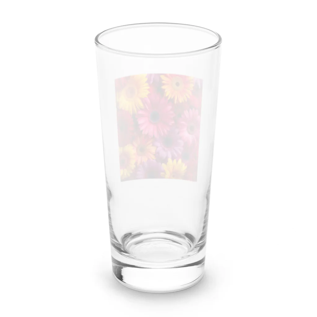 オンラインショップイエローリーフの色鮮やかな花 Long Sized Water Glass :back