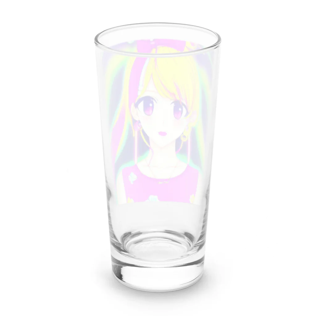 きゅぴきゅぴガールのきゅぴきゅぴ★金髪アイドル Long Sized Water Glass :back