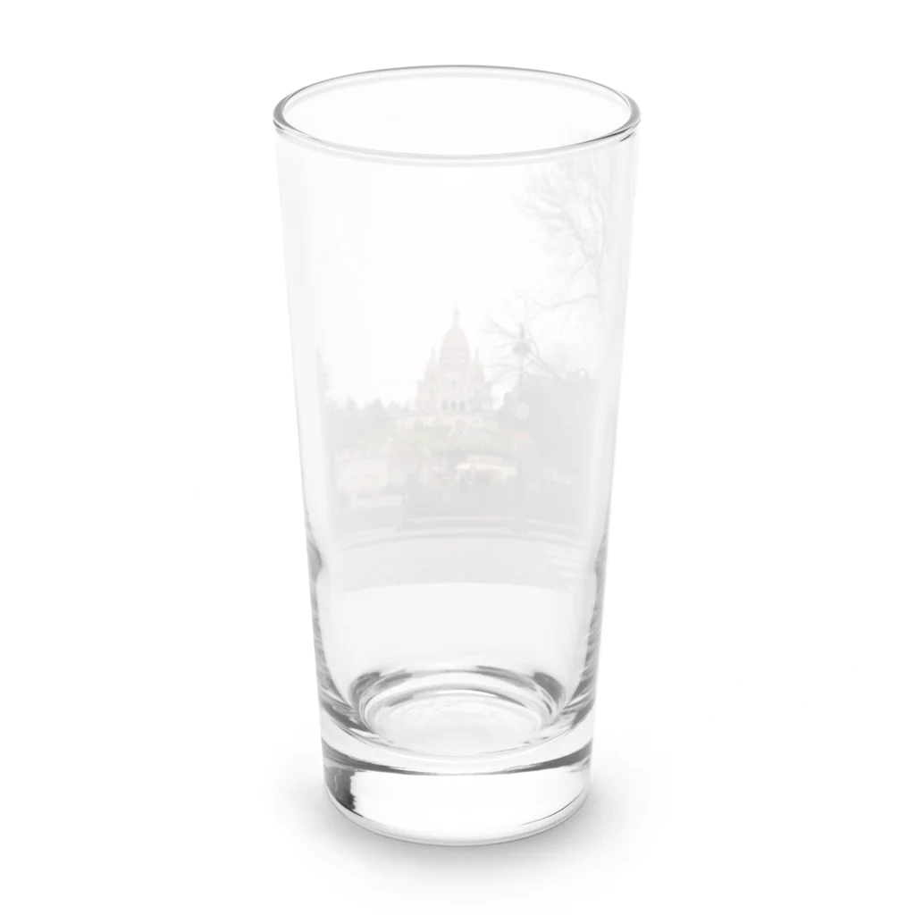 nightwalkerの冬のモンマルトルの丘 Long Sized Water Glass :back