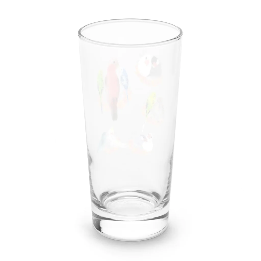 はむえみのコットンキャンディ小鳥たち Long Sized Water Glass :back