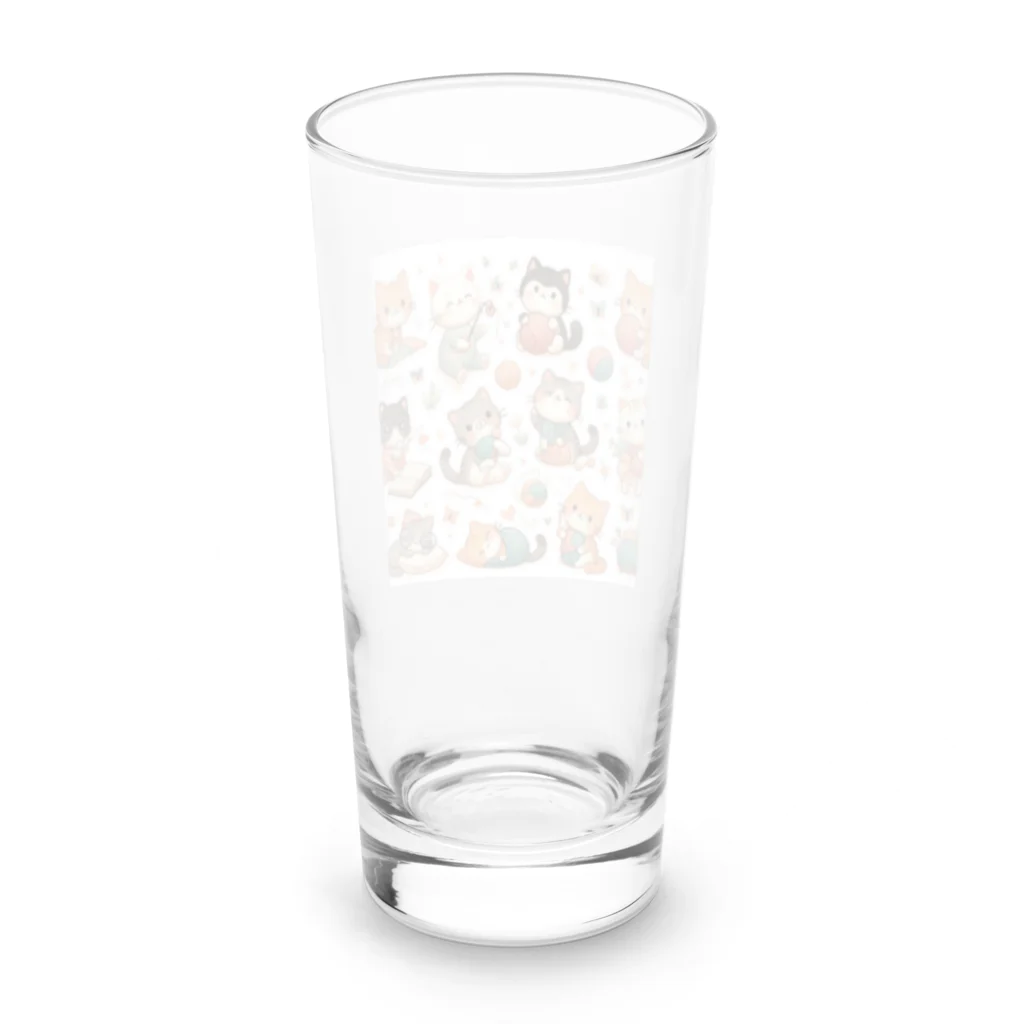 lanboの猫ちゃん大家族 Long Sized Water Glass :back