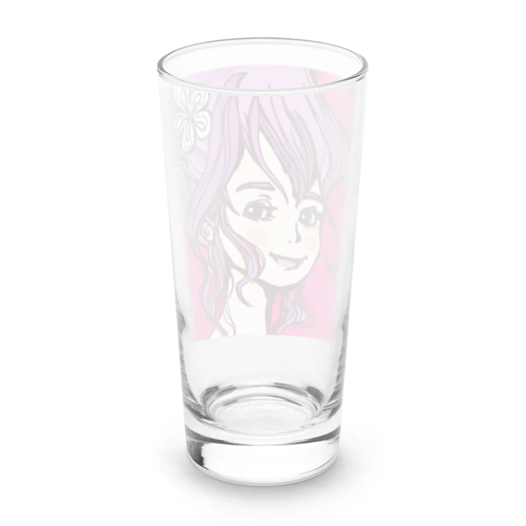 にじわたりねこの結い髪 Long Sized Water Glass :back