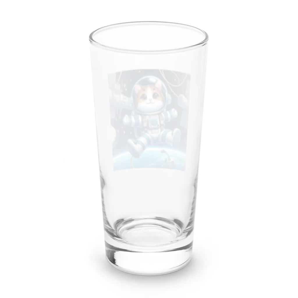 フルヤの宇宙で漂う宇宙飛行猫 Long Sized Water Glass :back