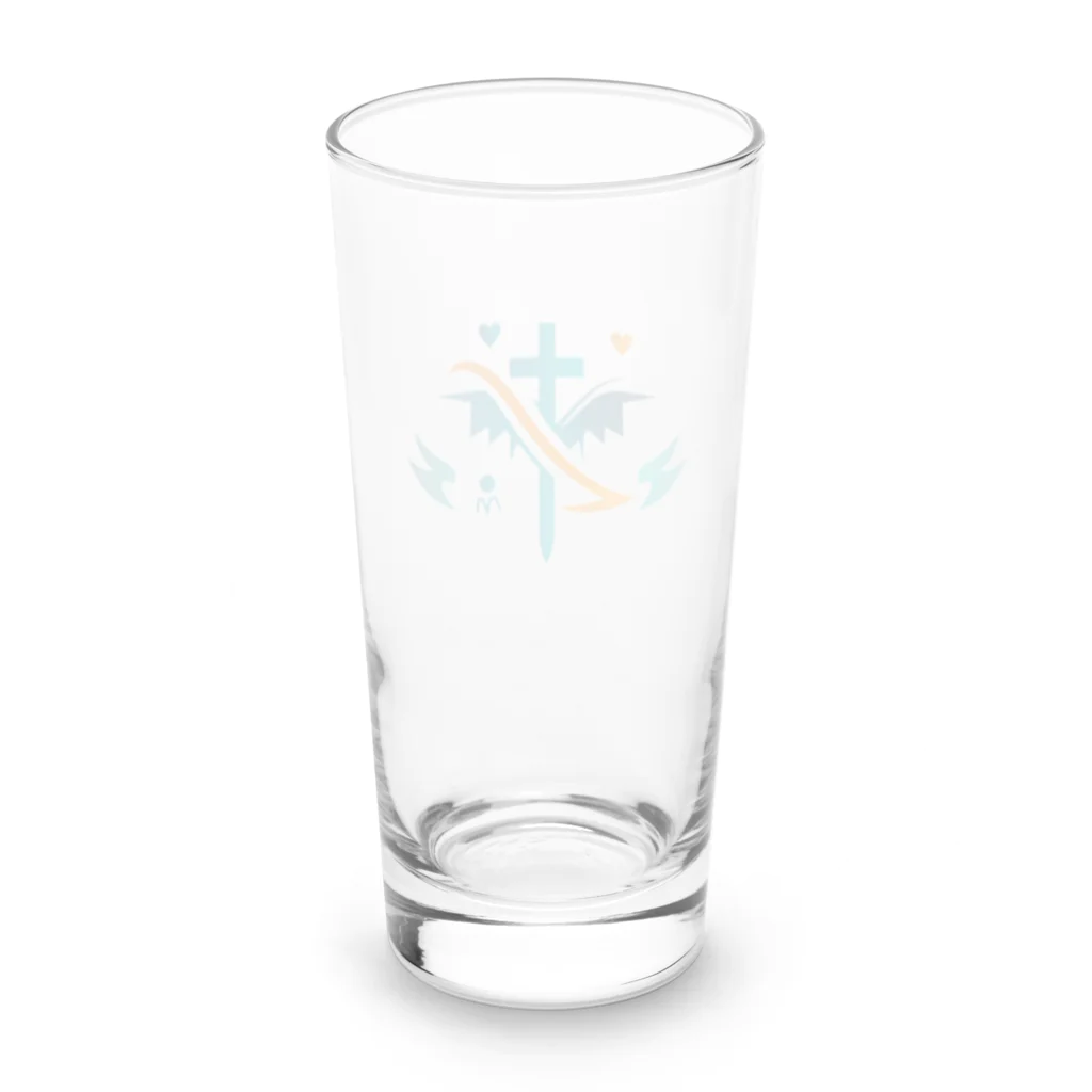 Shin〜HTのお店のヘルスケアロゴ Long Sized Water Glass :back