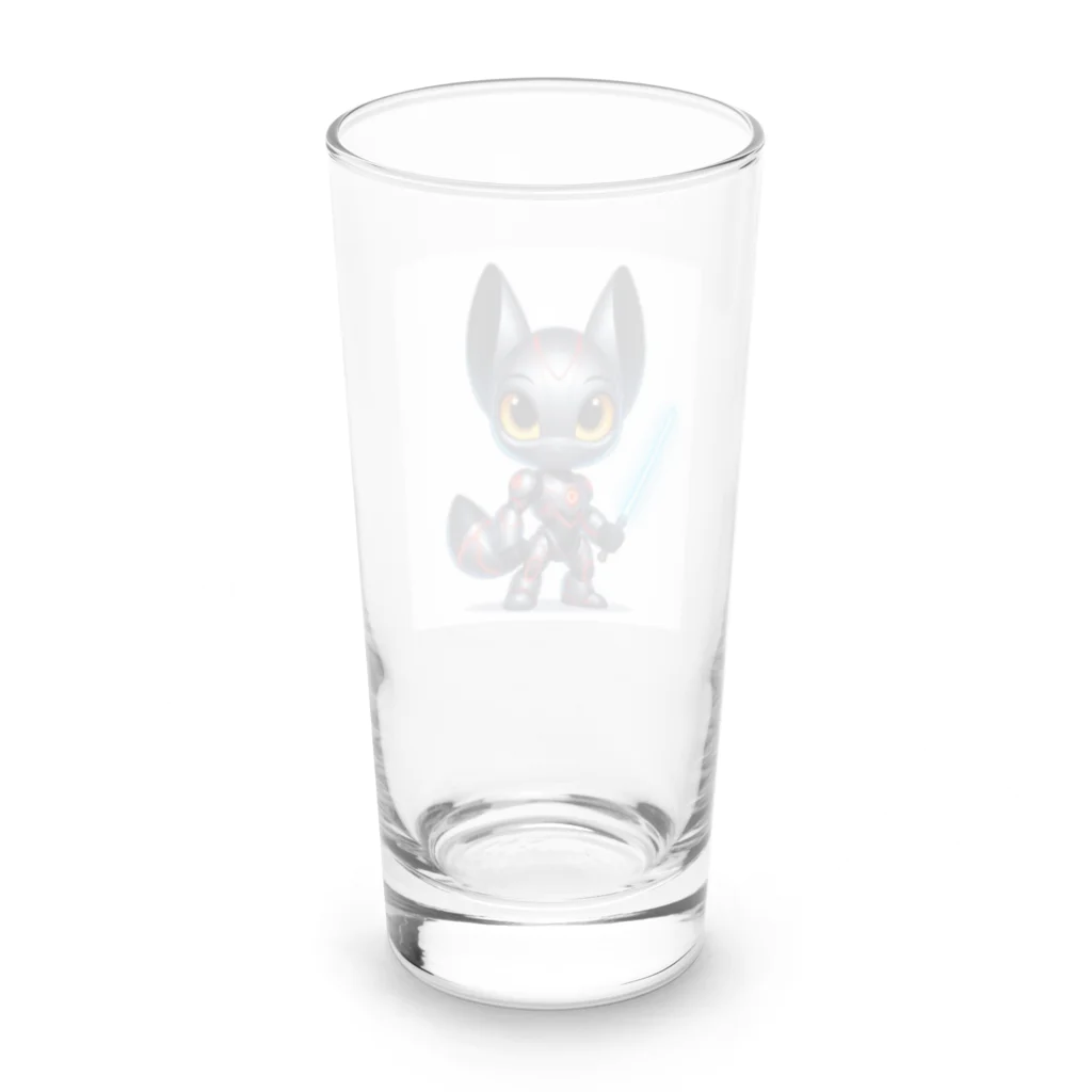 ゆうちゃんNFTいいねの耳長フェネックちゃんヒーローバージョン Long Sized Water Glass :back