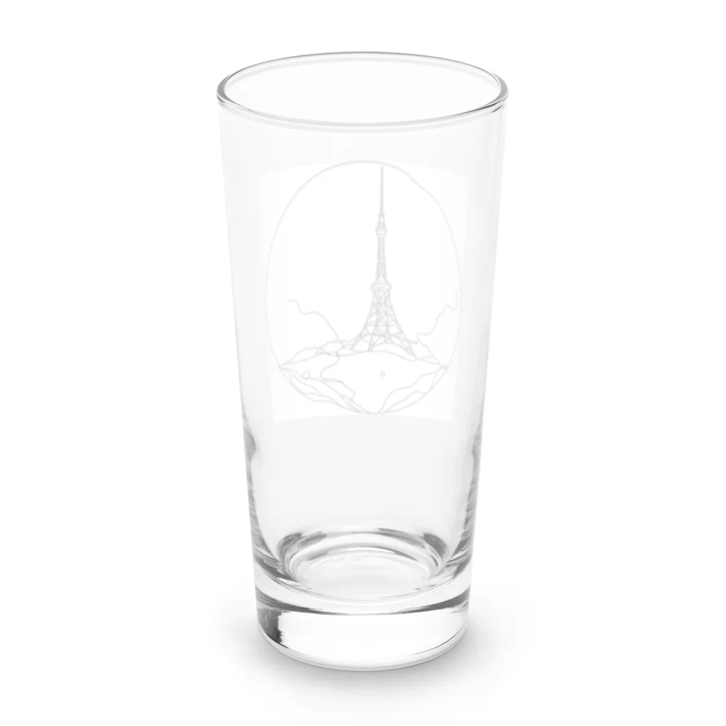 sitositoの地球から突き出タワー Long Sized Water Glass :back