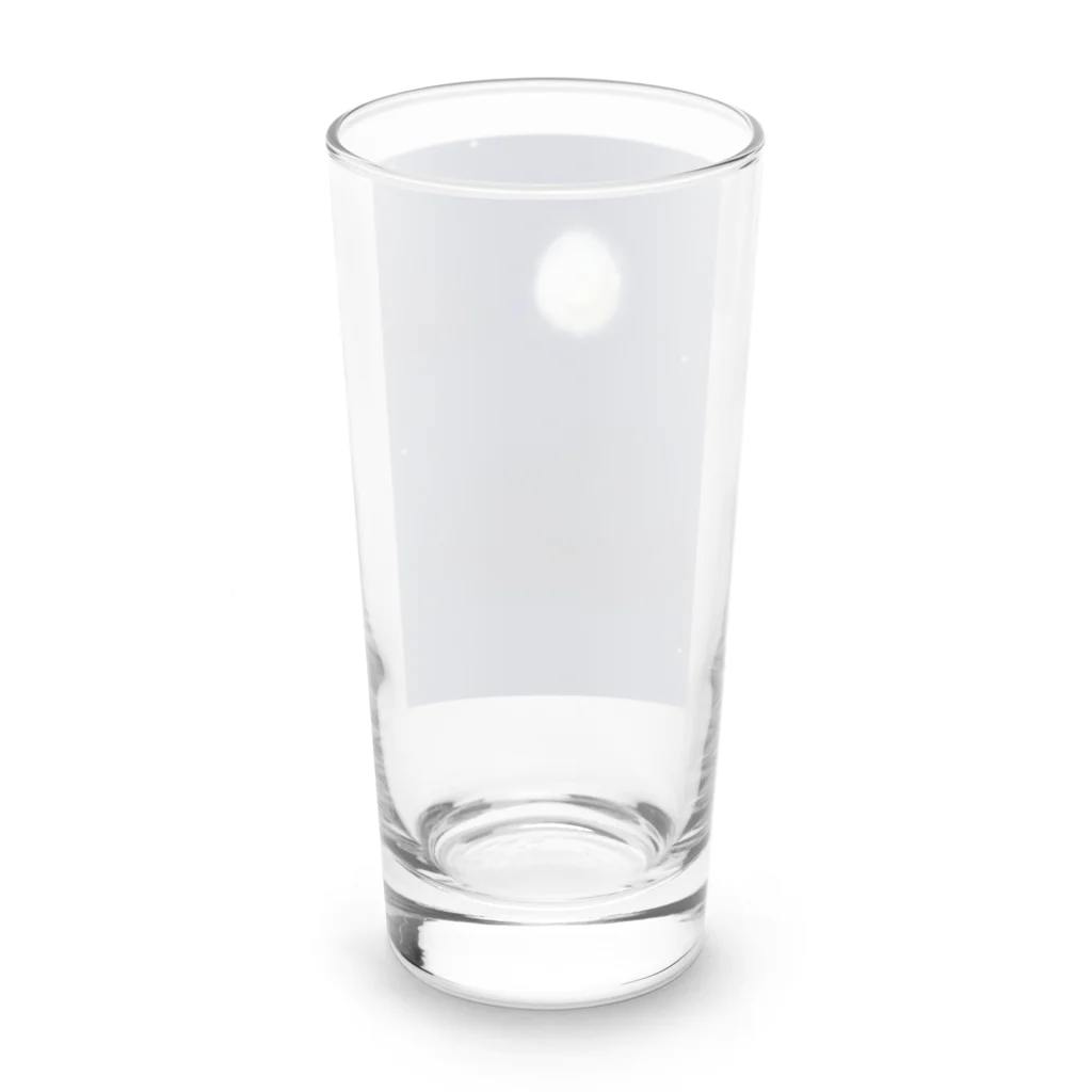 Hanabiのアトリエのある秋の月夜 Long Sized Water Glass :back
