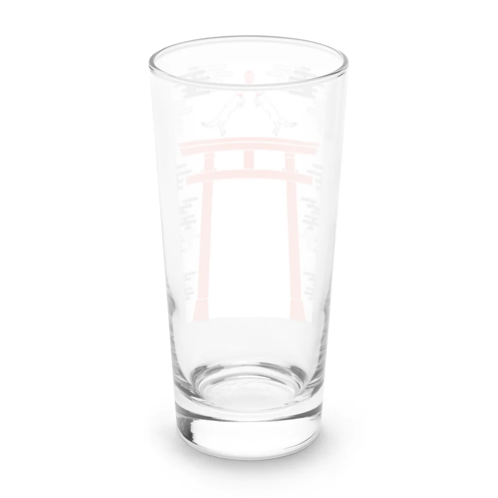 Amiの狐の手毬唄 狛狐 Long Sized Water Glass :back