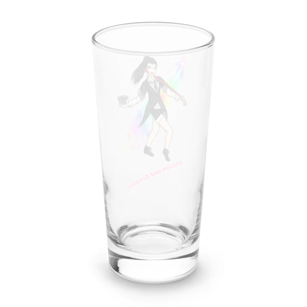 Lily bird（リリーバード）のフルカラー ジャズダンサー 光と英字ロゴ Long Sized Water Glass :back