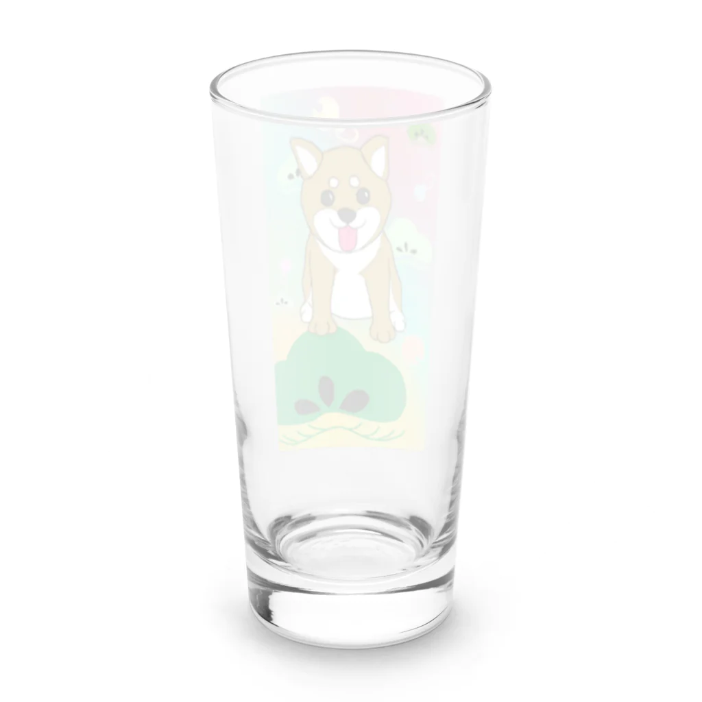 Lily bird（リリーバード）のにこにこ柴犬 和柄② Long Sized Water Glass :back