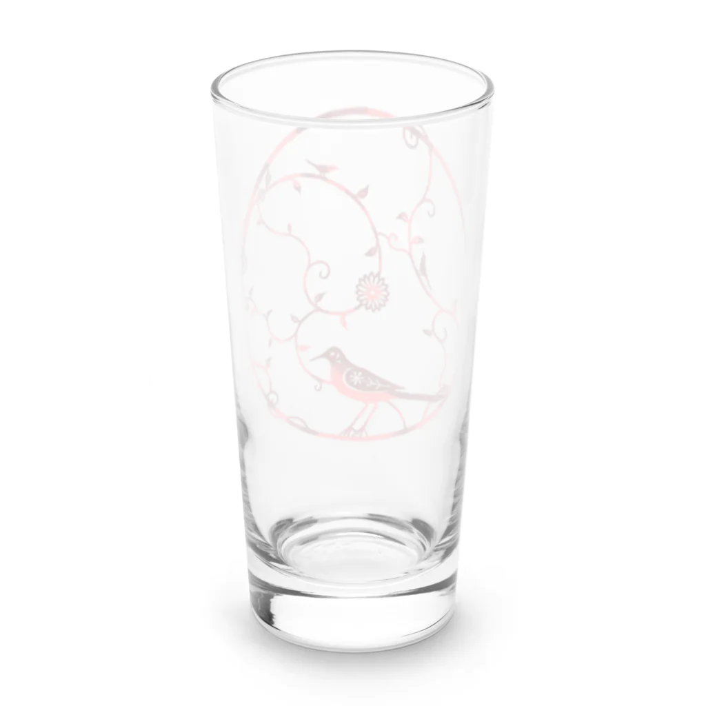 ツバメ堂の赤い鳥 Long Sized Water Glass :back