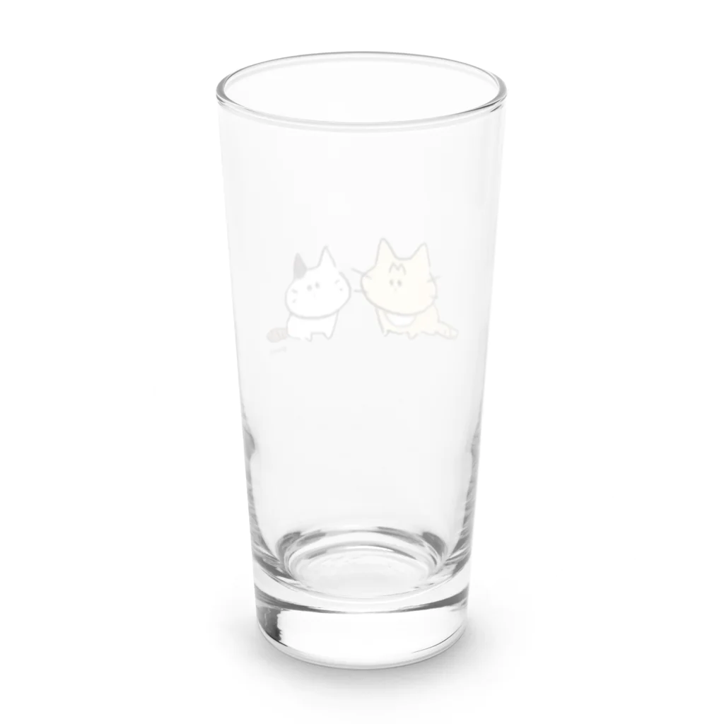 ナナちゃん・ポンちゃんのお店【SUZURI支店】のナナポンちゃん Long Sized Water Glass :back