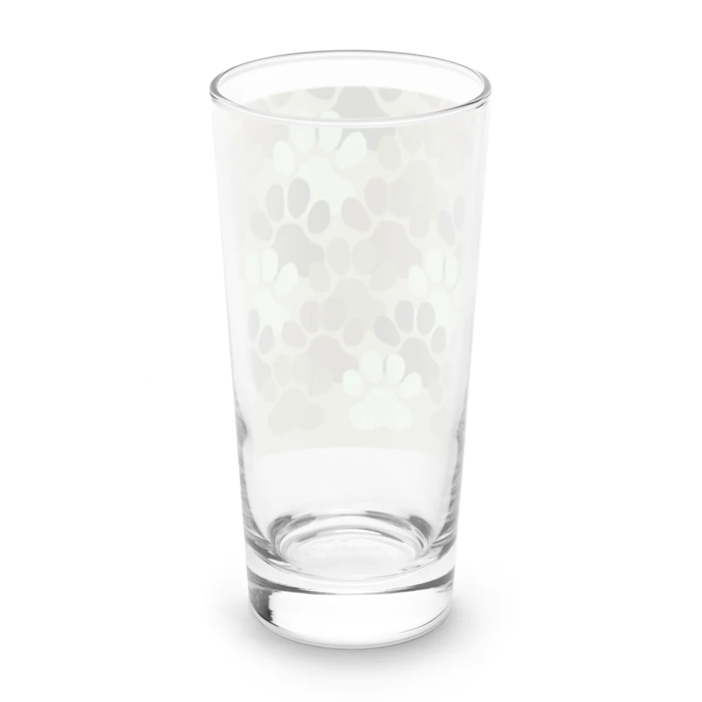 onehappinessの肉球　迷彩柄 Long Sized Water Glass :back