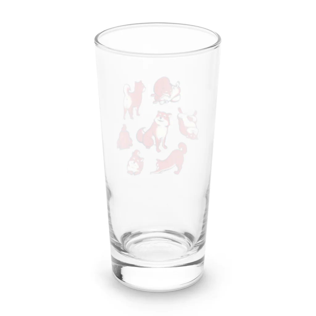 IZANAMI by Akane Yabushitaの【日本レトロ#18】柴犬 Long Sized Water Glass :back