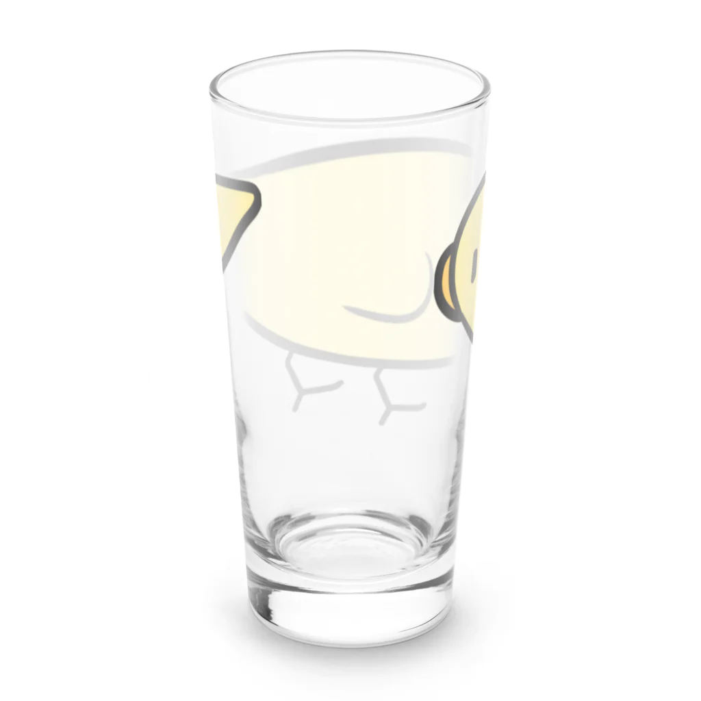 まめるりはことりのとことこセキセイインコルチノーちゃん【まめるりはことり】 Long Sized Water Glass :back