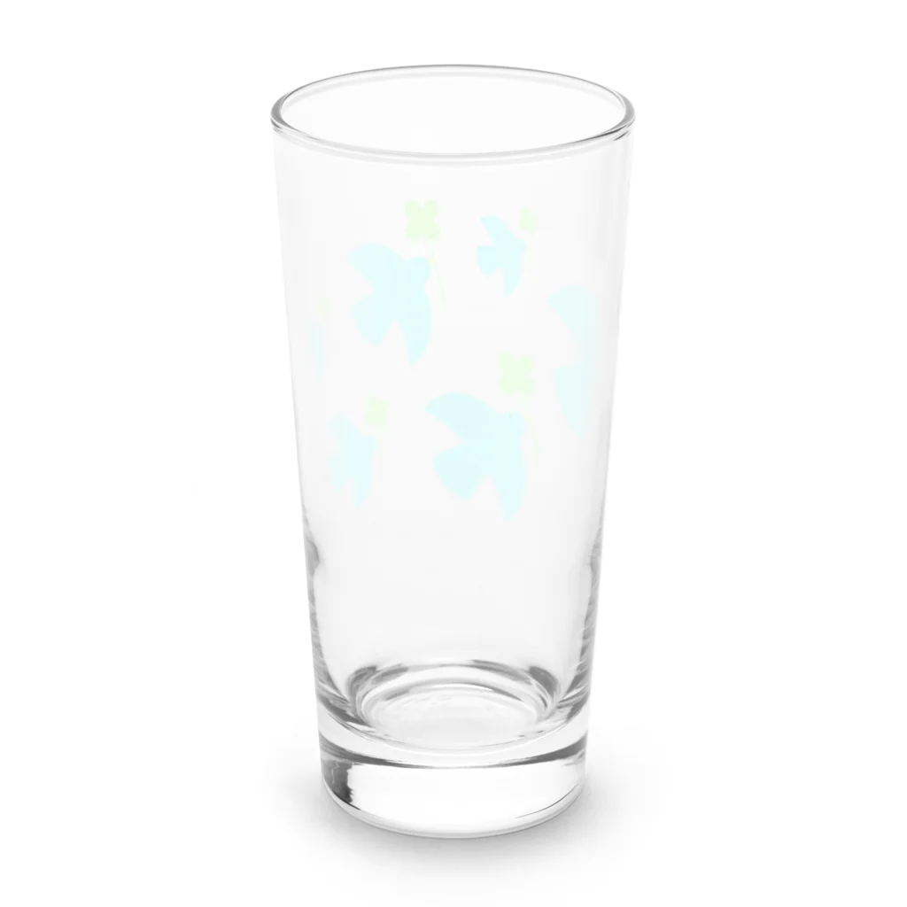 AROMA☆LOVELYのクローバーを運ぶ鳥 Long Sized Water Glass :back