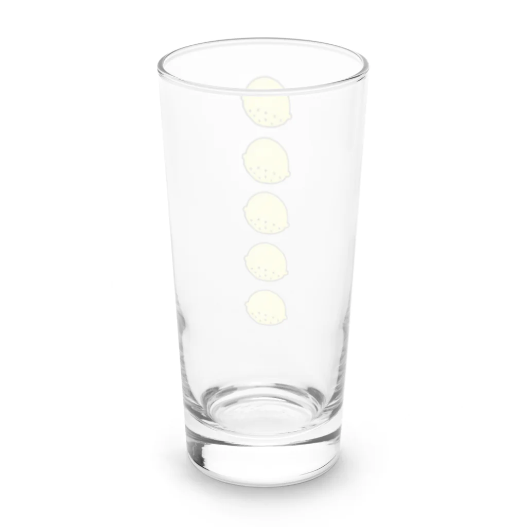 N子の絵日記のレモン5個 Long Sized Water Glass :back
