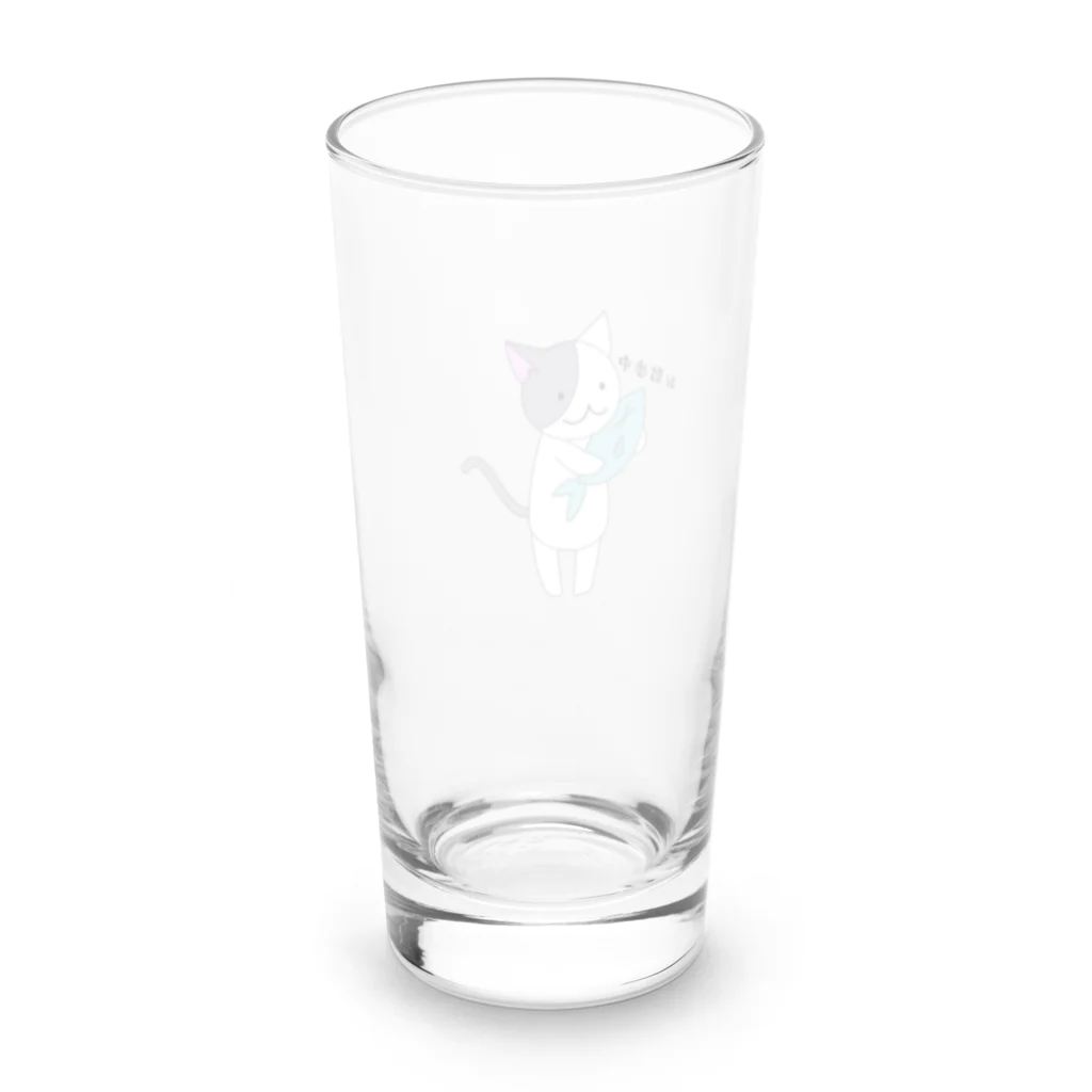 きのうの雑貨店の散歩ねこ Long Sized Water Glass :back