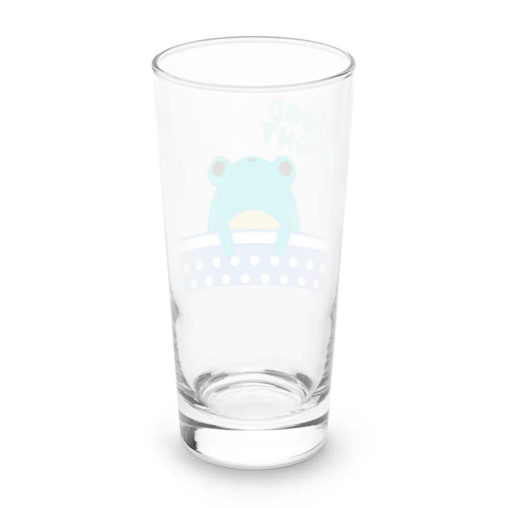 カエルたんのお店のカエルたんがオヤスミ Long Sized Water Glass :back